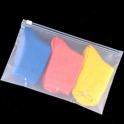 China Recyclable Matte Frosted Biodegradable Zipper Bags Custom Swimwear T-shirt Zip Lock Clothing Tote Bags With Logo for sale