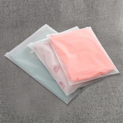 China Recyclable custom clear pe plastic underwear packaging pvc slider zipper bag for garments factory for sale