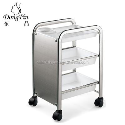 China Tools Quality Beauty Hair Color Spa Salon Rolling Trolley Stools Trolley for sale