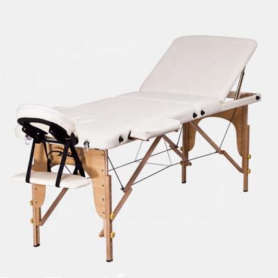 China Massage Table Best Selling Portable Folding Wooden Massage Table, Adjustable Chiropractic Folding Massage Bed for sale