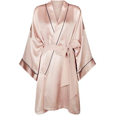 China OEM Simple Bridal High Quality Satin Thermal 2019 Gift Robe Kimono Robe Wholesale With Piping for sale