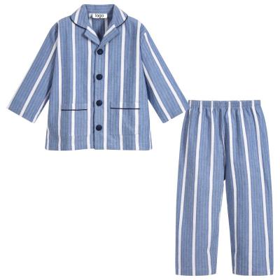 China Factory Wholesale Thermal High Quality Boys Pajamas Striped Baby Kids 100% Cotton for sale