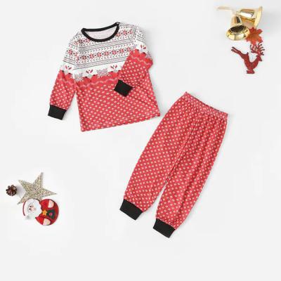 China QUICK DRY Printed Blank Pajamas Set For Kids And Baby Clothes Pajamas With Long Sleeve Sleepwear For Christmas for sale