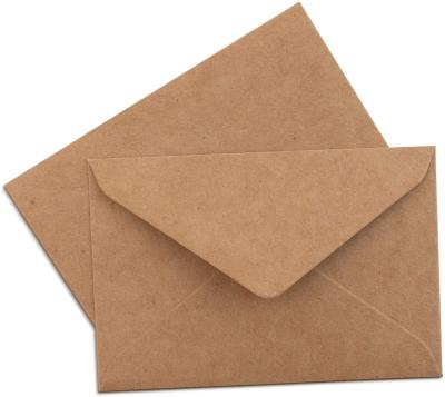 China Gift Wrap Craft Envelopes Stick 100 Water Envelope , Brown Color for sale