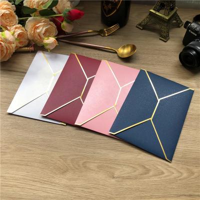 China Gift Envelope Chime Paper Envelopes With Gold Foil Side, Luxury Envelopes For Invitation, Can Be Customized for sale