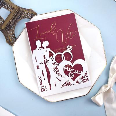 China Creative Europe Laser Cut Wedding Invitations Holiday Cards Business Invitations Card Can Be Customized Inside Pages for sale