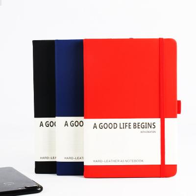 China A5 Hardcover Academic Printed Logo PU Leather 2021 Daily Planner Hardcover Journal Daily Notebook Notebook Customized for sale