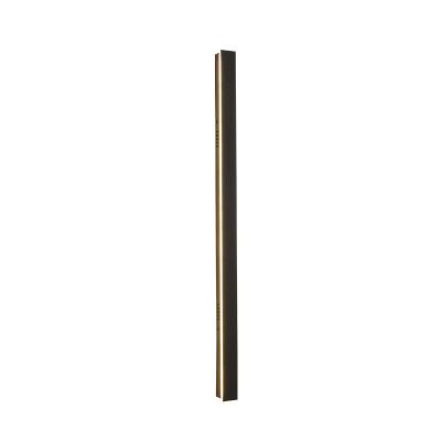 China Modern Minimalist Line Led Long Black Aluminum Wall Lamp For Hotel Living Room Background Corridor Stairs for sale