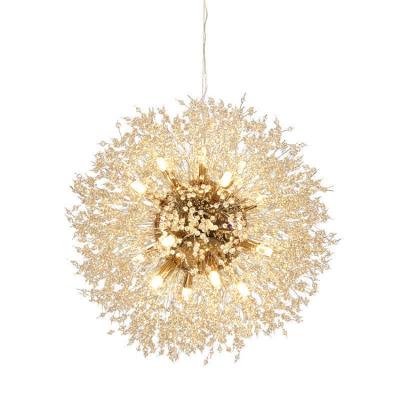 China Luxury Nordic Dandelion Chandeliers and Pendant Lights Modern Crystal Hanging Light for Living Room Dining Bedroom Lighting for sale