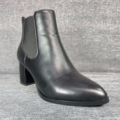 China High Quality Women Chunky High Heel Shoes Ankle Chelsea Boots Vintage Fashion Trend Dress Ankle Boots for sale