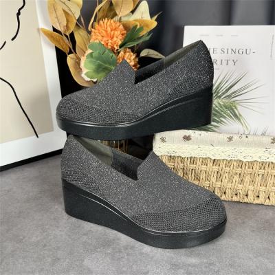 China Lightweight Stylish Comfortable Women's Wedges Shoes Italian Casual Loafers Shoes For Work for sale