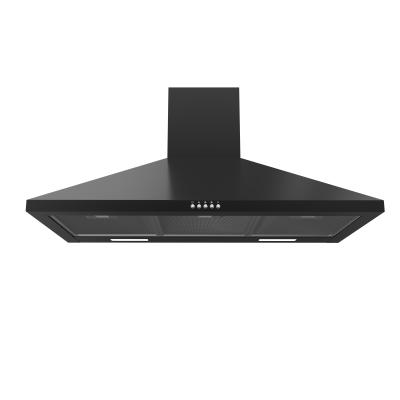 China Vintage Hotel Midea Pyramid Extend Hood Baffle Filter Cooking Hood Push Button 900mm Kitchen Fireplace for sale