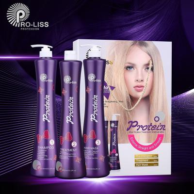 China Professional Salon Proliss 0.00% Brazilian Wholesale Violet Protein Straightening Formaldehyde Factory Price Keratin Treatment For Hair for sale