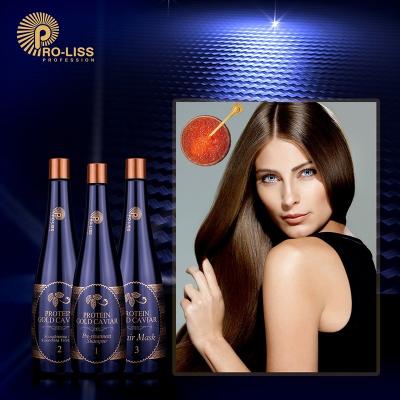 China Pro-Liss Professional Salon Brand Private Label 0.00% Professional Formaldehyde Protein Therapy Italian Gold Caviar Keratin Hair Treatments for sale