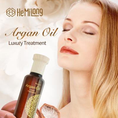 China Hemilong Professional Private Label Salon Serum 100Ml Wholesale Organic Morocco Argan Oil For Hair Hair Care for sale