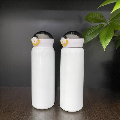 China 14oz 420ml Viable White Sublimation DIY Water Bottles Coated Travel Mug Blanks For Dye Sublimation Heat Press for sale