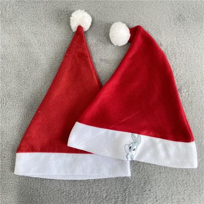 China DIY Polyester Heat Press Masks Unisex Sublimation Velvet Christmas Santa Claus Santa Hats For Sublimation Printing for sale