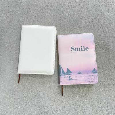 China Promotion Christmas Xmas Lined Notebook PU Diary A5 A6 Full Cover Printing Sublimation Leather Notebook For School Office for sale