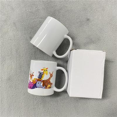 China 11oz Viable 330ml DIY Blank Masks Coffee Coated Beer Water Sublimation Ceramic Tea Mugs For Heat Press Printing for sale