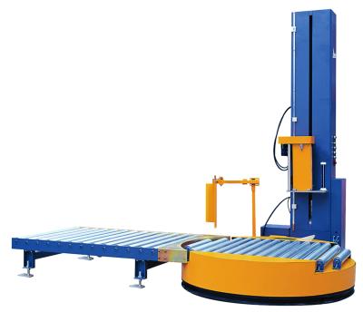 China Automatic Food Turntable Wrapping Machine With Cutting And Feeding Device for sale