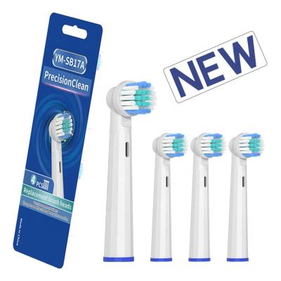 China Household Wholesale SB17A Toothbrush Head 4Pcs Value Pack Electric Toothbrush Replacement Heads Brushes For Oral B for sale