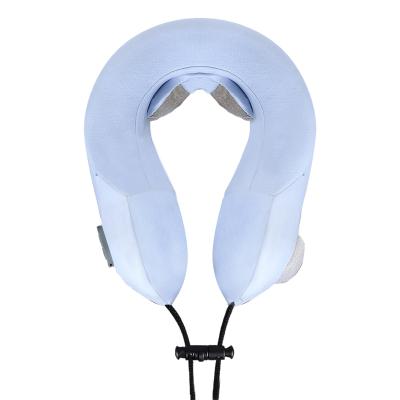 China Lightweight Inflatable Pillow OEM Travel Car Neck Heating Rest Therapy U Shape Thermal Heated Pillow for sale