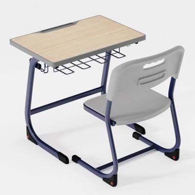 China Modern height adjustable chair and deskGuangzhou Manufacturer University campus furniture High school classroom for sale