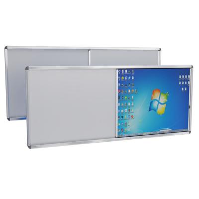 China Aluminum Alloy Frame school classroom interactive whiteboard sliding chalk writing green black white board for sale