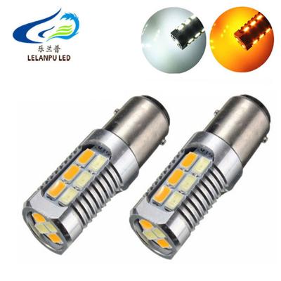 China Hot Selling Dual Color 1156 1157 Amber 20smd 5630 White Led Car Bulb 12v Auto Brake/Turn Signal Led Light Universal for sale