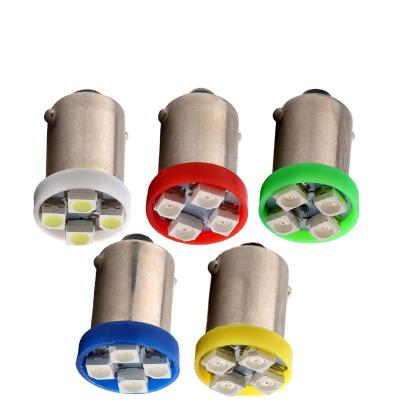 China 12V 24V Amber Map Lights Auto Car Green Red Blue White DC-10 PCS BA9S T4W T11 1210 4SMD LED Bulbs Lights Universal Universal for sale