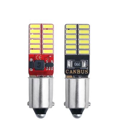 China Canbus BA9S T4W LED T2W T3W H5W 4014 Car Bulb 24smd Instrument Lamp License Plate Light 12-30V For Truck Universal for sale