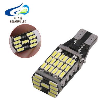 China Car T15 4014 45SMD Brake Turn Signal Fog Light White Lamp Canbus Led Trunk Reverse Lamp No Error Universal for sale