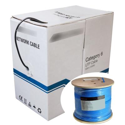 China Waterproof Installation Cat6 SFTP Manufacturer Lan Cable 23awg 1000ft/305m Outdoor Black for sale