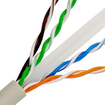 China 0.55MM 23AWG LSZH Network Ethernet Cable Utp Cat6 Lan Cable GRAY LAN Cable for sale