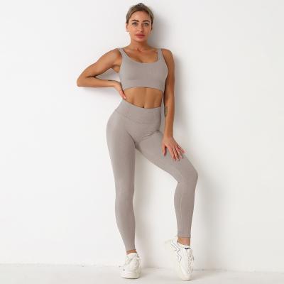 China Breathable Yoga Set Fitness Sports Bra Crop Top Shirts Running Shorts Clothes Women Gym Sets 2 Piece Set for sale