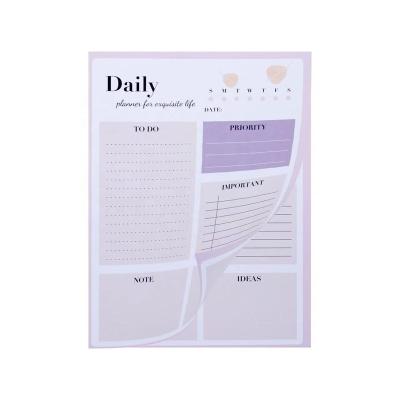 China Self Adhesive Custom Daily Planner To Do List Notepad with Teardrop Planning 50 Sheets Memo Pad for sale