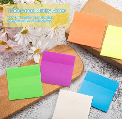 China Self Adhesive Multi Colors Notes Pastel Matte Transparent Sticky Memopad for sale