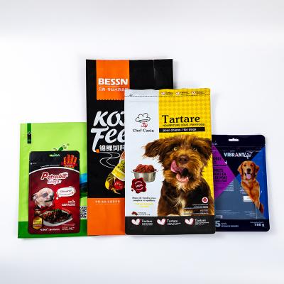 China Large Custom Plastic Pet Zipper Dog Food Packaging Cat Litter Bags Printed Matte Zip Lock Bag Soft Touch Top Moisture Proof for sale