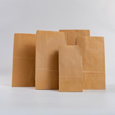 China Biodegradable Coffee Bag Kraft Paper Bag For Bread Without Handle Fruit Bag for sale