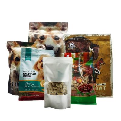 China 5 kg disposable custom slipper frosted plastic underdress plastic aluminun ziplock holder up pet pe food bag for sale