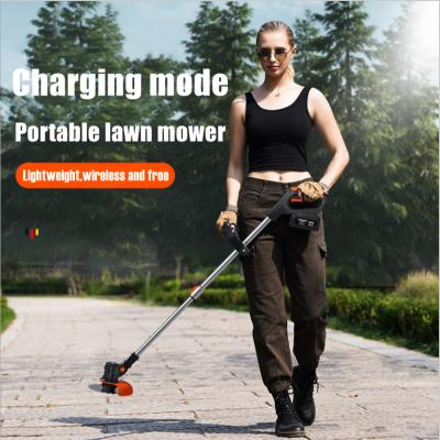 China 2-Stroke Two Batteries 1.8kg Lightweight More Convenient And Fast Cordless Hand Held 21v Electric Lawn Mower for sale