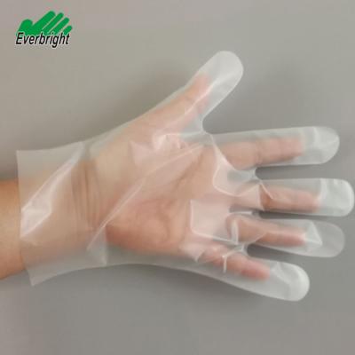 China Cleanroom biodegradable disposable cpe glove embossed biodegradable LDPE pe gloves for sale