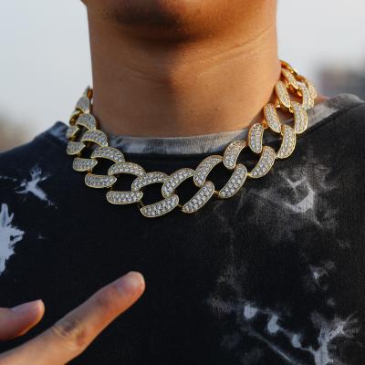 China Other Hot Selling 32mm Cuban Chain Style Hip Hop Trendy Chain New For Street Music Culture Men's Necklace for sale