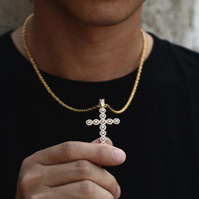 China Gold Plated Religious Ornaments Jesus Cross Pendant Hot Sale Charm Man Women Brass/18K Gold Plated Jewelry for sale