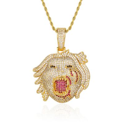 China Environmental friendly hot fashion new custom 18k gold plated CZ jewelry hiphop iced out pendant for sale