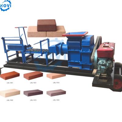 China Red small vacuum mud brick maker soil c small vacuum mud brick soil maker semi automatic fire clay clay making extruder machine price for sale