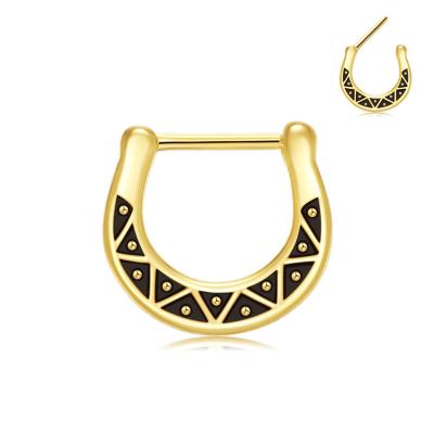 China CLASSIC Factory Directly Sell Circle Dangle Nose Ring Gold Nose Cuff Rings Extra Thin Nose Ring for sale