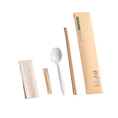 China Free Design Eco-Friendly Disposable Cutlery Packaging with Fork and Spoon Chopsticks for sale