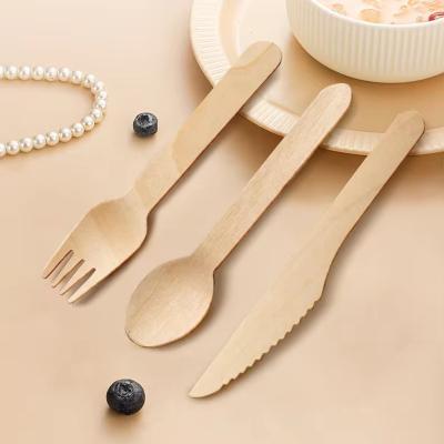 China Wooden Cutlery Set with Pouch Custom Logo 165mm Quantity 1 Eco-Friendly Biodegradable for sale