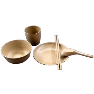 China Occasion Selection Support Brown Rice Husk Bowl Cup Cutlery for Eco-Conscious Buyers for sale